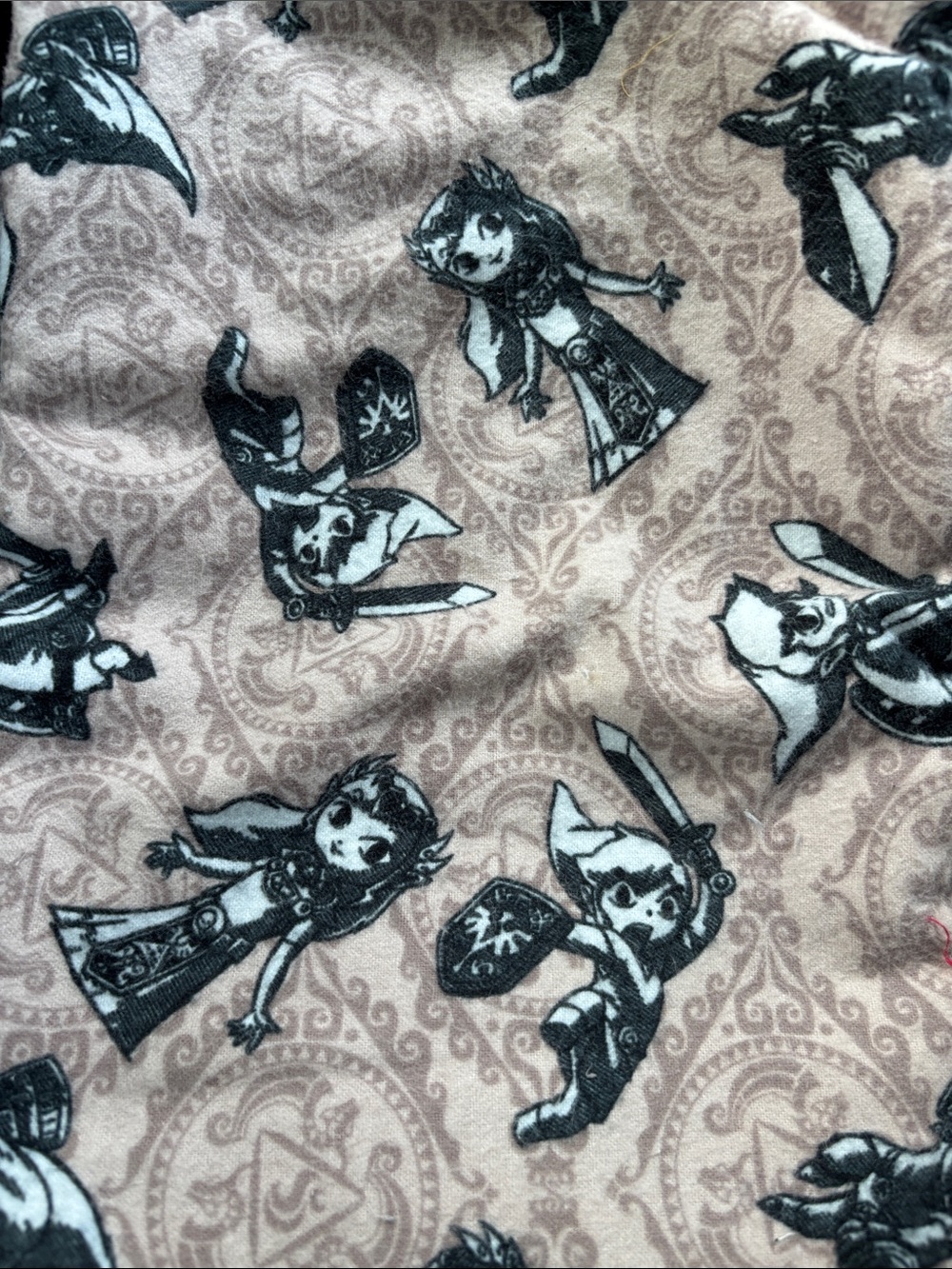 Zelda and Link fabric 68 x 40